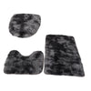 3x Bath Mats Set for Bathroom with Toilet Lid Cover Absorbent Suit Absorbent Three Piece Toilet Set for Shower Bathroom Floors