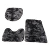3x Bath Mats Set for Bathroom with Toilet Lid Cover Absorbent Suit Absorbent Three Piece Toilet Set for Shower Bathroom Floors