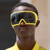 Oversized Punk One-piece Wrap Around Sunglasses Goggle Women Men Sun Glasses Female Surround 2000'S Shades Eyewear
