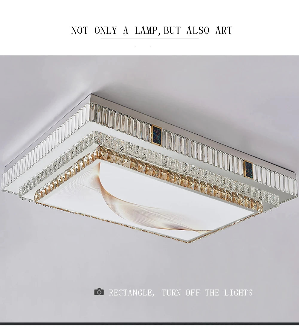 Luxury Ceiling Chandelier Gold Modern Led Lights Home Decor K9 Crystal Lustre for Living Room Bedroom Bathroom Home Appliance
