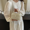 2024 Newest Handmade Pearl Knitting Evening Handbag Luxury Women's Snall Crossbody Bag High-end Hand-Woven Elegant Clutch Purses