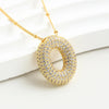Vintage Stainless Steel Golden letter pendant A-Z Alphabet Initial Necklace for Women  Box Chain Collar Jewelry Gift