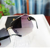 Modern Oversize Rimless Sunglasses For Men And Women Stylish Square Frameless Female Glasses Brand UV400