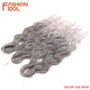 FASHION IDOL 24 Inch Synthetic Hair Water Wave Braiding Hair Extensions Ombre Rainbow color Deep Wave Curl Twist Crochet Hair