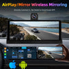 Develuck 10.26" Car DVR 350° Adjustable Carplay Android Auto Dash cam 4K Front&1080P Rear Camera Voice Control WIFI Dual lens FM