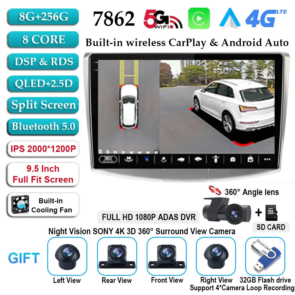 Android 14 For VW Volkswagen Passat B7 B6 CC Car Radio Multimedia Player Autoradio GPS Navigation Camera Carplay QLED 2Din DVD
