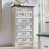 Farmhouse 7 drawer dresser, 57" large Roman column chest of drawers, bedroom, hallway, living room storage dresser.