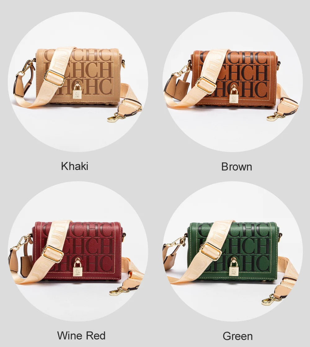 Fashionable Classic Light Luxury Design Exquisite Craftsmanship Women's New Shoulder Bag Letter PU Material Crossbody Bag