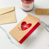 3D Pop Up Love Card with Envelope Valentines Day Birthday Anniversary Greeting Cards for Couples Wife Husband Handmade Gifts