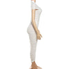 Knitted Long White Dress Women Bodycon Cocktail Evening Dresses Ladies Summer Elegant Luxury Maxi Knit Sexy Party Black Dresses