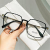 Retro Square Anti-Blue Light Glasses for Women Stylish Clear Frame Anti Radiation Glasses Transparent gafas de sol