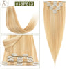 TESS 7Pcs/Set Human Hair Clip In Hair Extensions Natural Extension 14"-24" Full Head Blonde Human Hair Clip Ins Remy Hair Pieces