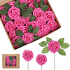 10/25/50Pcs Artificial Rose Flowers Foam Fake Faux Flowers Roses for DIY Wedding Bouquets Party Home Decor Garden Decoration