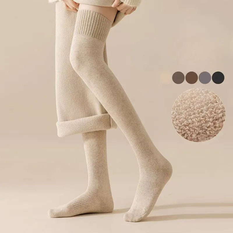 New Women Black White Knee High Lolita Socks Lady Female Over Knee Cute Long Sock Solid Color Stockings For Women