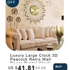 Creative Wall Clock Hanging Clocks Art Hanging Clocks For Living Room Modern Home Decor 3D Mute