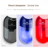 1Pc Double Hole Pencil Sharpener Transparent Pen Knife Kid Student Cutting Manual Pencil Sharpener Stationery School Supplies