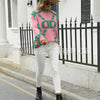 Knitted Sweaters Women 2023 Spring/Autumn Round neck Letter  Embroidery Pullovers Top Temperament casual warm Tee contrast color