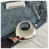 New Gold Silver Fashion Acrylic Moon Women's Handbags Luxury Ladies Clutch Bags Dinner Bag with chain 2024