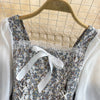 YuooMuoo Ins Fashion Floral Print Mesh Patchwork Blouses Shirts Autumn Women Vintage Bandage Slim Waist Gothic Lace Tops Blusas