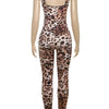 Joskaa Leopard Print Workout Jumpsuit Women Hipster Spaghetti Strap Sleeveless Lift Hips Romper 2025 Fashion Overalls Streetwear