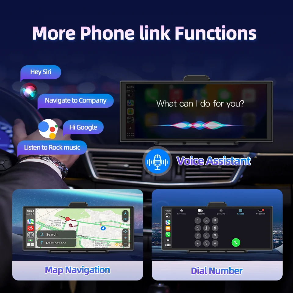 New Imagebon 11.4″ H70 Pro 4K ADAS QLED In-cell Display Car DVR Wireless CarPlay & Android Auto Night Vision AUX FM Dash Camera