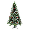 PVC Artificial Christmas Tree Spray White Pinecone Red Fruit Christmas Tree 1.2m-2.1m Christmas Party Atmosphere Home Decoration