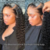 360 Lace Front Wig Human Hair Water Wave Invisi Strap Snug Fit 360 Transparent Lace Frontal Wigs Pre Cut Lace Wig Bleached Knots
