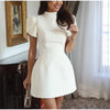 Elegant Womens Luxury Hollow Out Red Bow Casual Mini Dress Bow Evening Party Formal Short Dresses New Black White Gowns Street