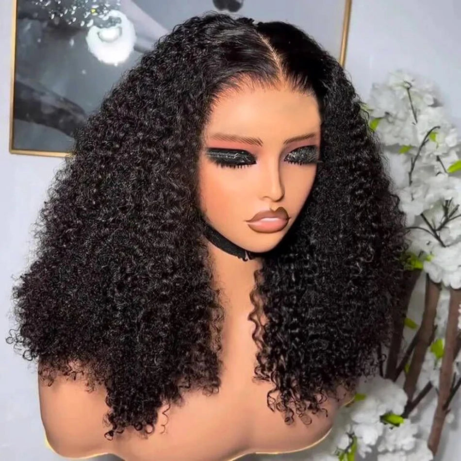 10A 9x6 Part Max M-Cap Glueless Wigs Human Hair Wigs Ready To Wear Bleached Knots Pre Cut Lace Tuneful Kinky Curly Glueless Wigs