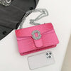 Crocodile Embossed Shoulder Bags For Women Flap PU Leather Fashion Rhinestone Decor Small Square Crossbody Bag Designer Handbag