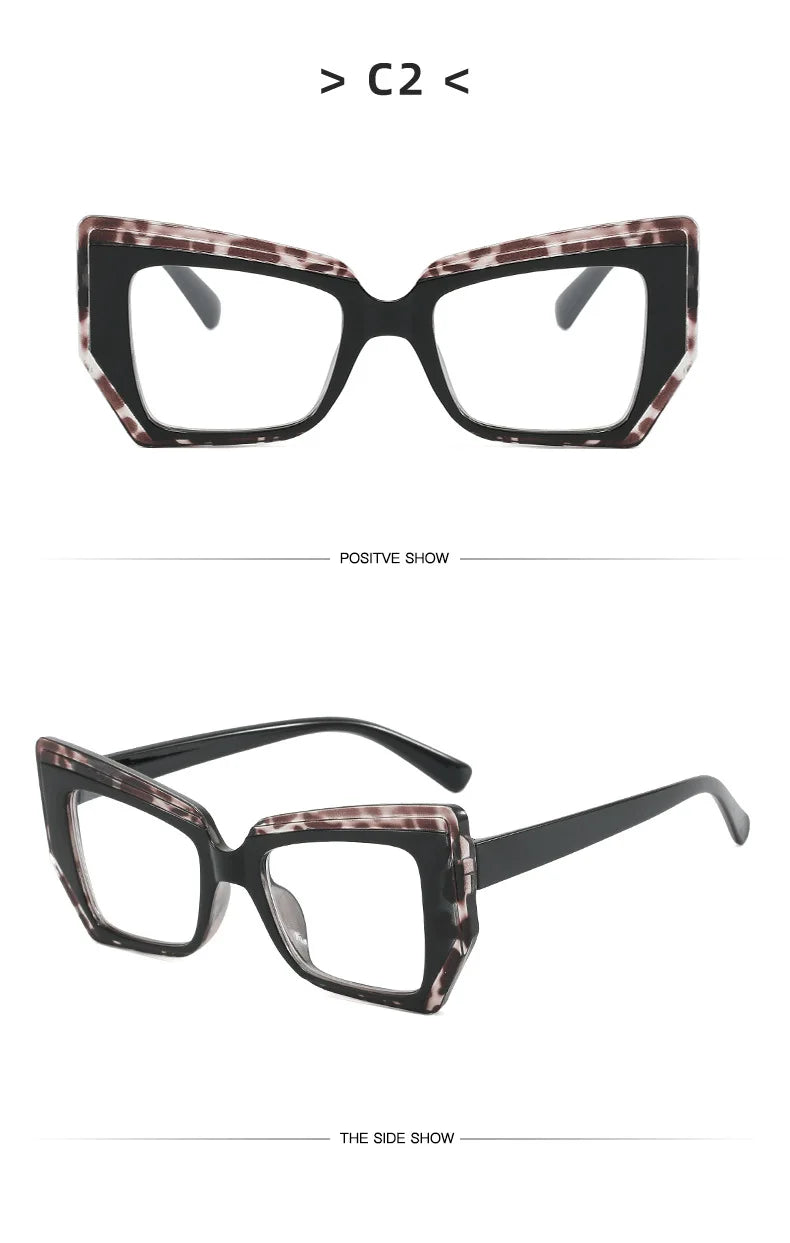 New Clear Thick Frame Eyewear Anti Blue Light Blocking Glasses Square Optical Eyeglasses For Women eye glasses for men