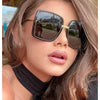 Fashion Model Ocean Yellow Square Sunglasses Women Luxury Brand Oversized Shades Pearl Chic Sun Glasses For Female Men Oculos