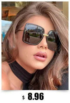 Fashion Model Ocean Yellow Square Sunglasses Women Luxury Brand Oversized Shades Pearl Chic Sun Glasses For Female Men Oculos