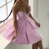 Mingmingxi Summer Wedding Guest Dresses for Women 2024 New Arrivals Purple Corset Sexy Dress Mini Elegant Fit and Flare Dress