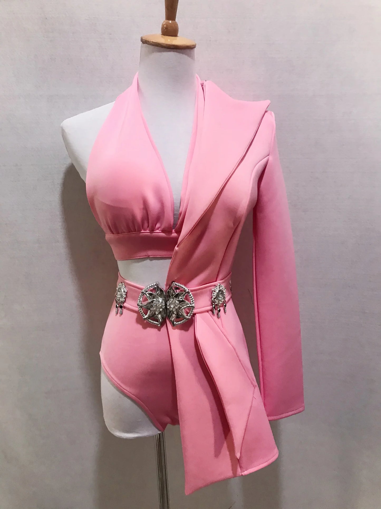 Bar Nightclub Women Singer Dancer Team Stage Performance Clothes Irregular Bikini Blazer Rave Outfit Modern Jazz Dance Costume