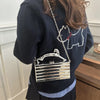 Leopard handle Luxury Gold Silver Party Evening Bag For Women Chain Clutch Handbags And Purses Mini Crossbody Shoulder Phone Bag