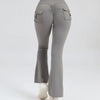 Women Flare Pocket Leggings High Waist Sport Yoga Pants Quick Dry Breathable Leggings Outfit Fitness Gym Clothes Sportwear Pant