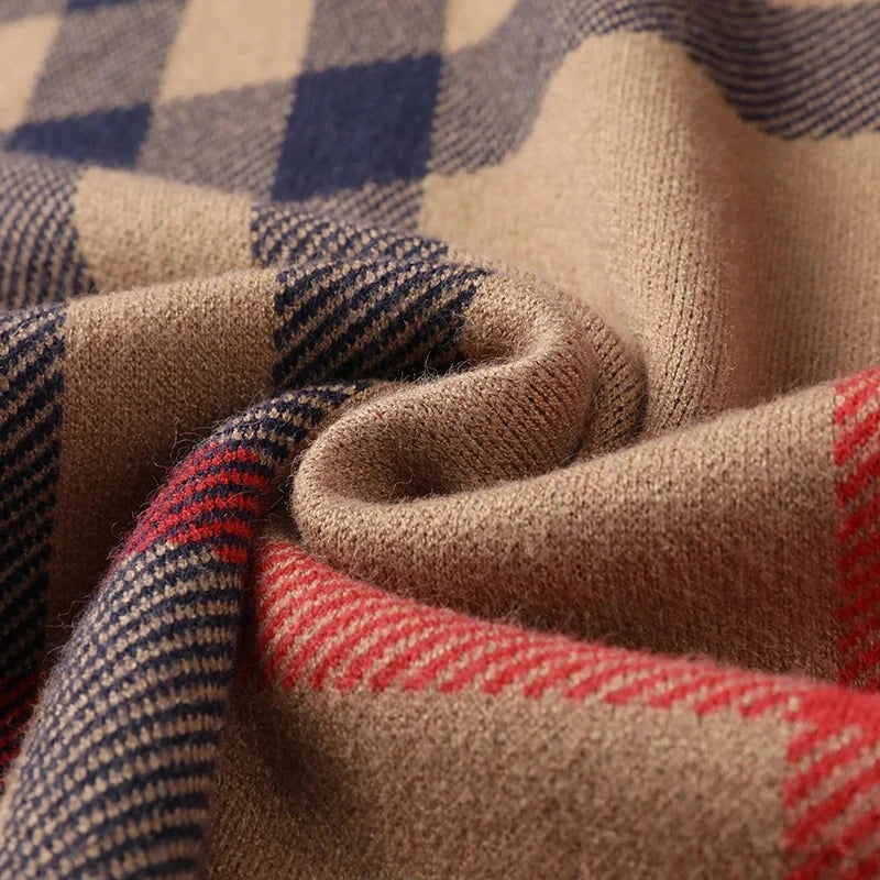 High Quality Luxury Men's Knitted Pullover Autumn Winter O-Neck Striped Wool Sweater British Casual Fashion Versatile Knitwear
