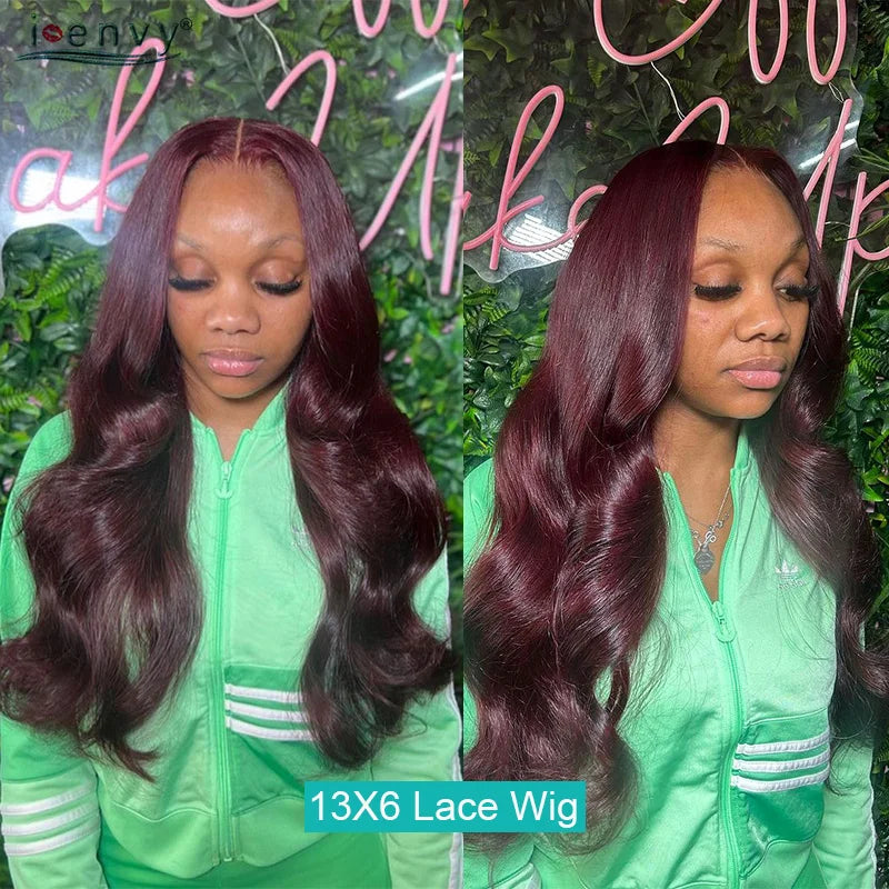 13X6 Ginger Blonde Lace Front Human Hair Wigs Red Burgundy 13x4 Body Wave Transparent HD Lace Frontal Wig Brown Lace Front Wig