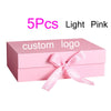 5Pcs Gift Box With Lid Personalized Bridesmaid Groomsmen Proposal Box With Ribbon Present Packaging Box Wedding Boxes