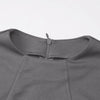 Hugcitar 2024 Spring O Neck Long Sleeve Solid Patchwork Zip Up Sexy Bodycon Mini Dress Women Fashion Outfits Birthday Party Y2K