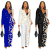 2024 Women Formal Jacket & Trousers Office Lady Outfits Autumn Women Two Pieces Set Print Blazer Coat & Pants Suit Sets Female