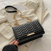 Fashion Striped Women's Shoulder Bag, Chain Strap Crossbody Bags For Daily Used, Ladies Handbags And Purses