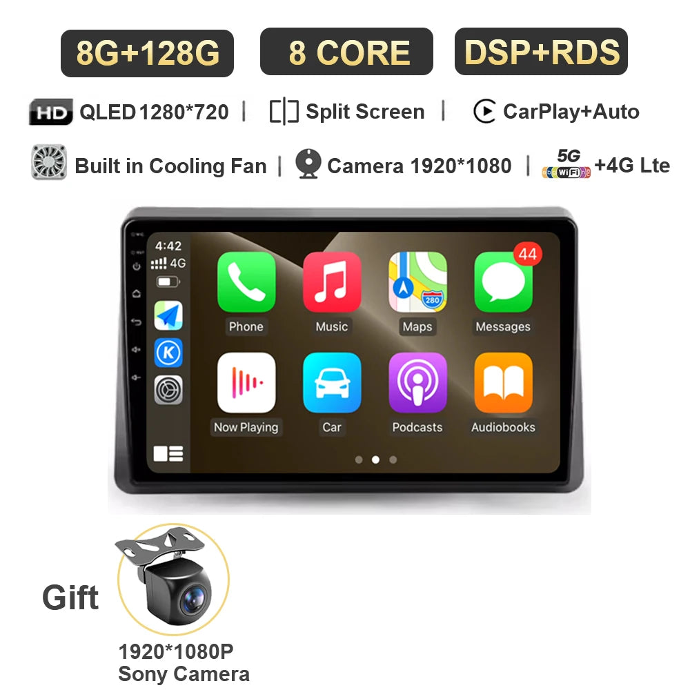 Android 14 Carplay Auto For Renault Master 2019 2020 2021 2022 Car Radio Navigation DVD Video Player 2 Din Stereo 360 Camera DSP