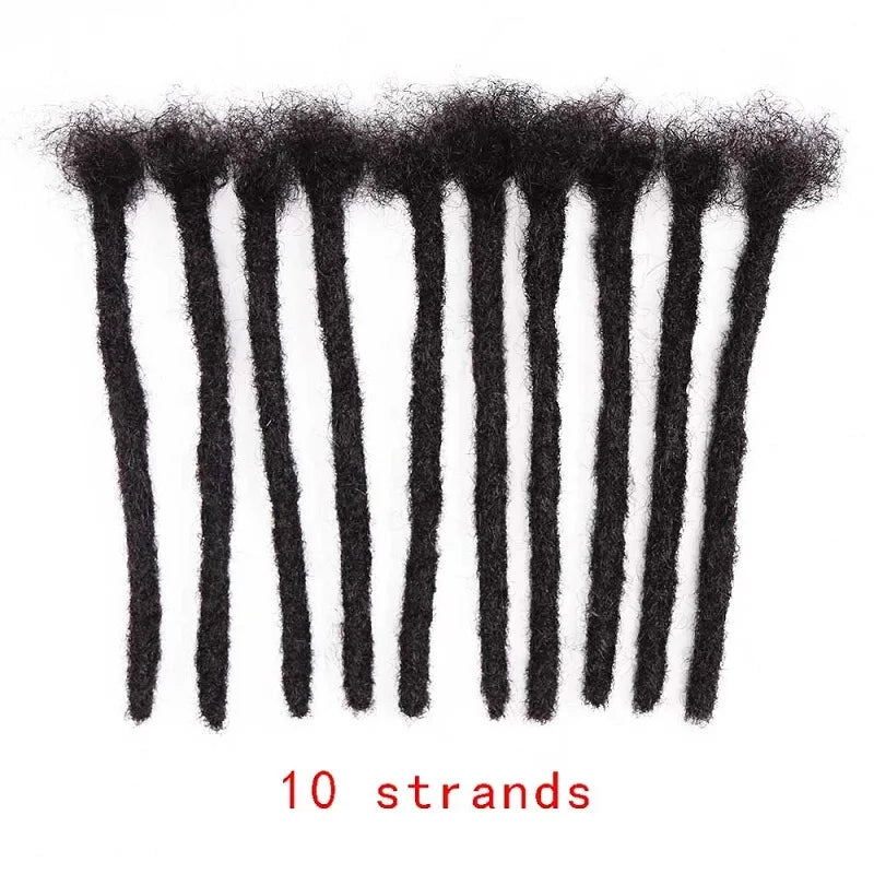 Synthetic 8Inch Handmade Dreadlocks 10strands Locs Hip-Hop Style Braids Hair Extension Crochet Hair for Men Women
