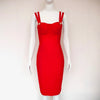 BEAUKEY Summer White Rhinestone Bandage Evening Dress Women Luxury Maxi Spaghetti Strap Red Club Celebrity Evening Party Vestido