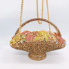 The New Diamond-Encrusted Dinner Baskets Bag Women's Handbag Cross-Body Evening Clutch Flower Elegant Bags Vintage Crystal Bags