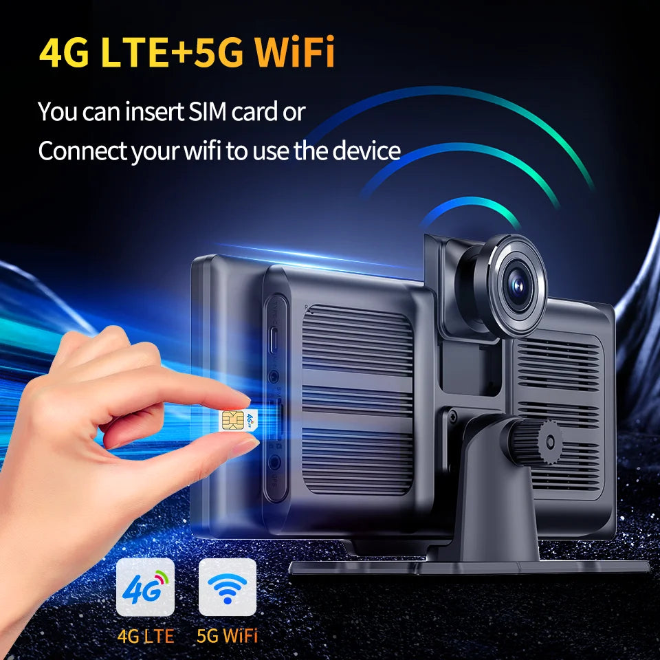 Imagebon Android 13 4G LTE 10.26 Inch Dash Cam Recorder 6+128G 8 Core ADAS Google Play GPS FM 24H Parking Monitor Mirror Video