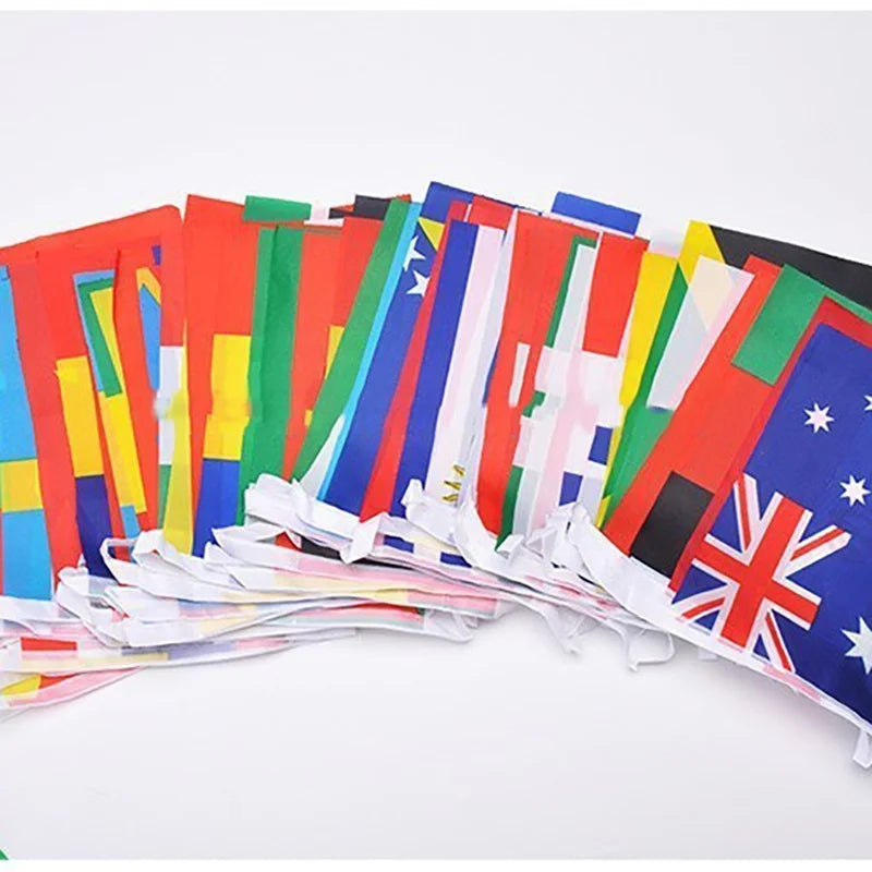2026 42/48pcs world Country Flag 14x21cmNEW Football cup Countries Flag Bunting National String Banner Event Garlands decoration