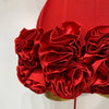 Women Sexy Strapless Flower Prom Gown Mini Dress Celebrity Red Carpet Fashion Evening Party Celebrate Birthday Club Dresses